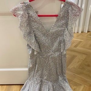 LOVE SHACK FANCY MINI FLORAL DRESS